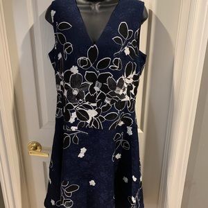 Sweet navy and white dress